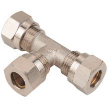 2018-5997 10MM Equal Tee Connector Nickel Plated