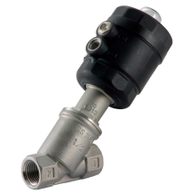 Angle Seat Piston Valves 3/4inch Compact 2 Way NC Stainless Steel