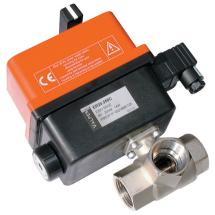 Electrically Actuated, 3 Way L Ported Brass Ball Valves