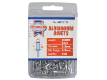 Aluminium Rivets 3.2mm x 6mm Short Pre-Pack of 100