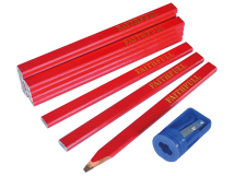 Carpenter's Pencils Tube (Tube of 12 + Sharpener)