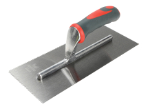 Notched Trowel V 3mm Soft-Grip Handle 11 x 4.1/2in