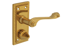 Backplate Handle Privacy - Georgian Brass 104mm