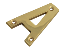 Letter A - Brass Finish 75mm (3in)