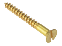 Wood Screw Slotted CSK Solid Brass 1.1/2in x 12 Box 200