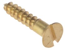 Wood Screw Slotted CSK Solid Brass 1.1/4in x 6 Box 200