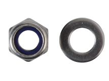 Nyloc Nuts & Washers A2 Stainless Steel M10 Forge Pack 8