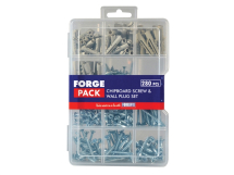 Screw & Wall Plug Kit Forge Pack 280 Piece