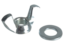 Wing Nut & Washers ZP M8 Forge Pack 8