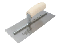 Notched Trowel 701S V 3/16in Wooden Handle 11 x 4.1/2in