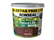 One Coat Fence Life Medium Oak New 4 Litre +25%