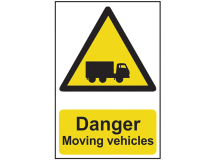 Danger Moving Vehicles - PVC 400 x 600mm