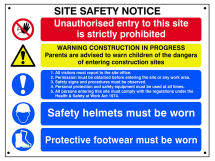 Composite Site Safety Notice - FMX 800 x 600mm