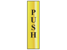 Push Vertical - Polished Brass Effect 50 x 200mm