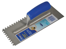 Notched Adhesive Trowel Square 6mm Soft Grip Handle 11in x 4.1/2in
