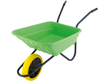 Boxed 90L Lime Polypropylene Wheelbarrow - Puncture Proof